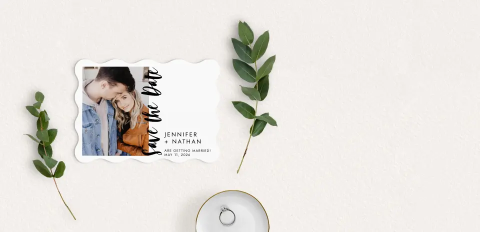 Save the Date Card with Optional Guest Addressing Service