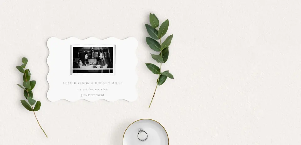 Save the Date Card with Optional Guest Addressing Service