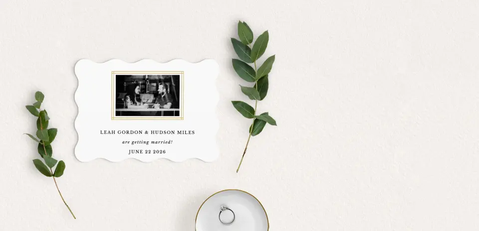 Save the Date Card with Optional Guest Addressing Service