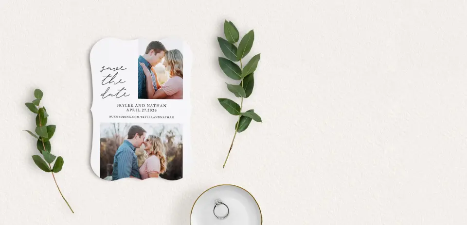 Save the Date Card with Optional Guest Addressing Service