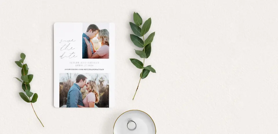 Save the Date Card with Optional Guest Addressing Service