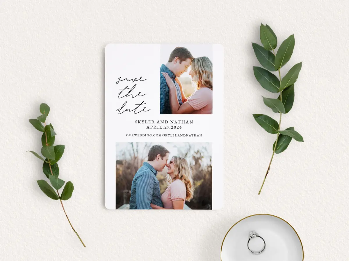 Save the Date Card with Optional Guest Addressing Service