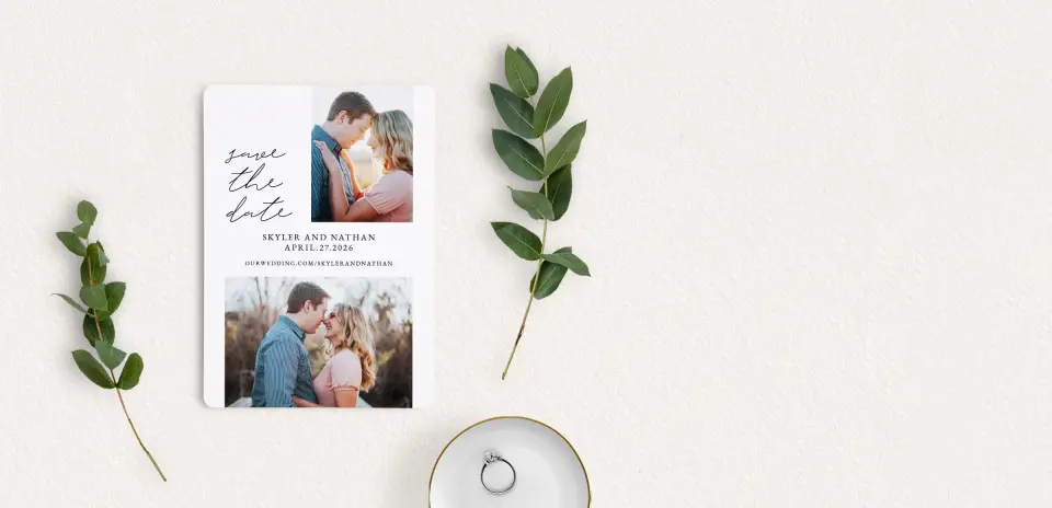 Save the Date Card with Optional Guest Addressing Service