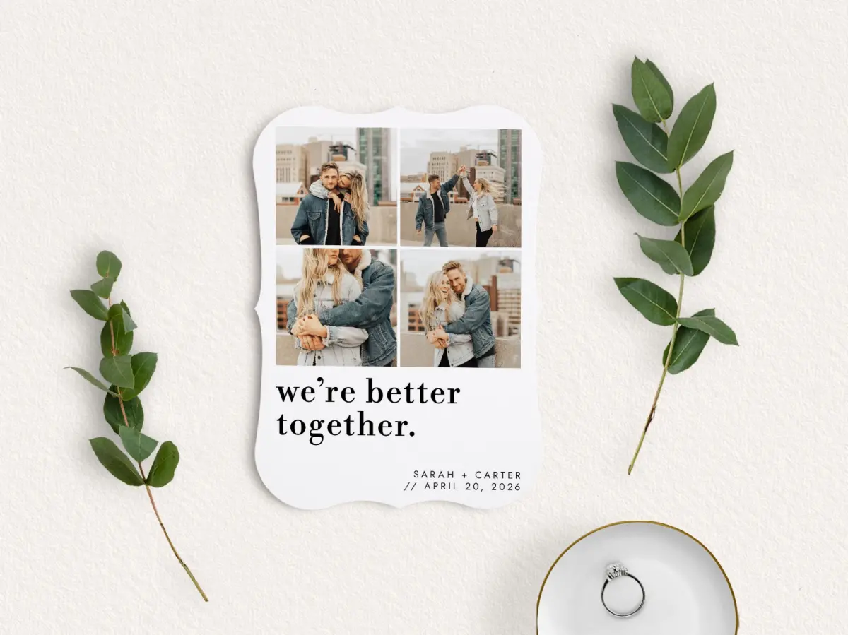 Save the Date Card with Optional Guest Addressing Service
