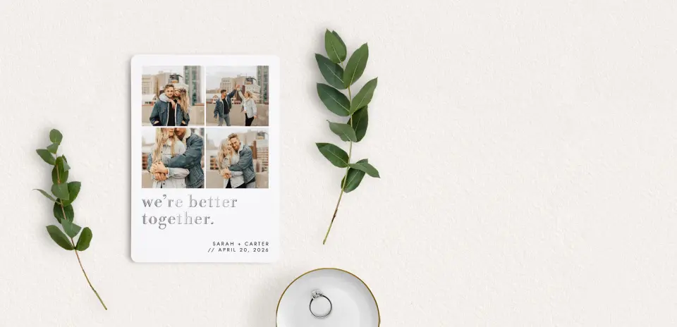 Save the Date Card with Optional Guest Addressing Service