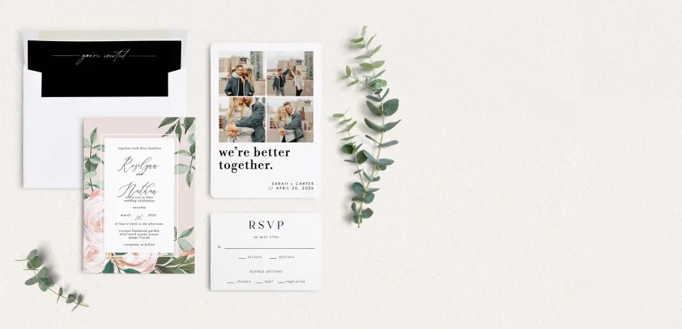 Front of Save the Date Card