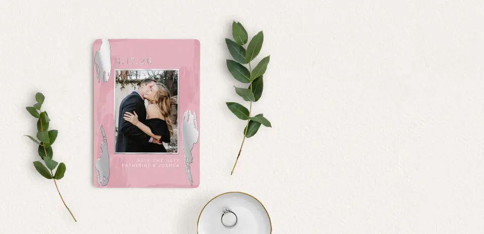 Save the Date Card with Optional Guest Addressing Service