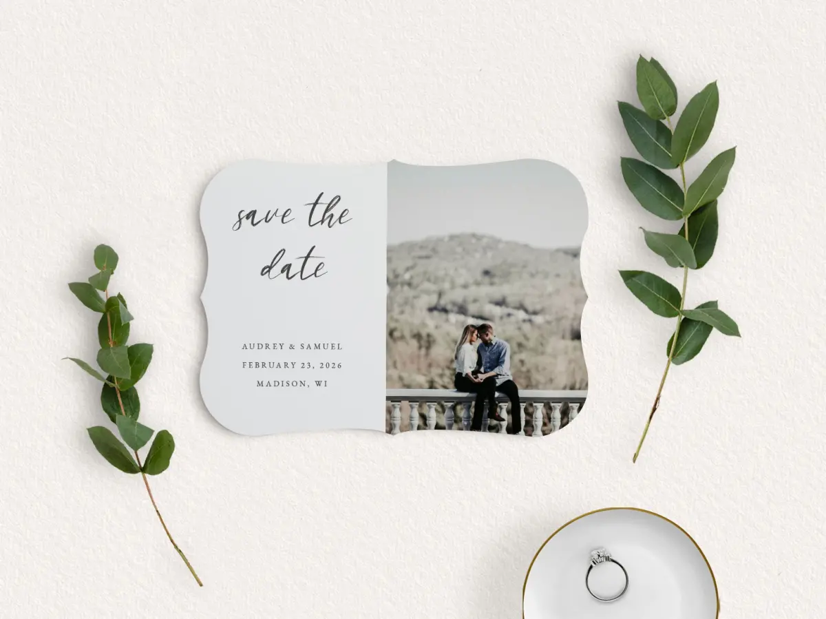 Save the Date Card with Optional Guest Addressing Service