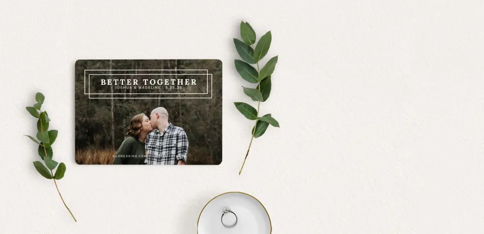 Save the Date Card with Optional Guest Addressing Service