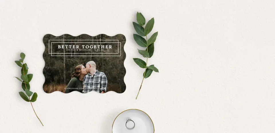 Save the Date Card with Optional Guest Addressing Service