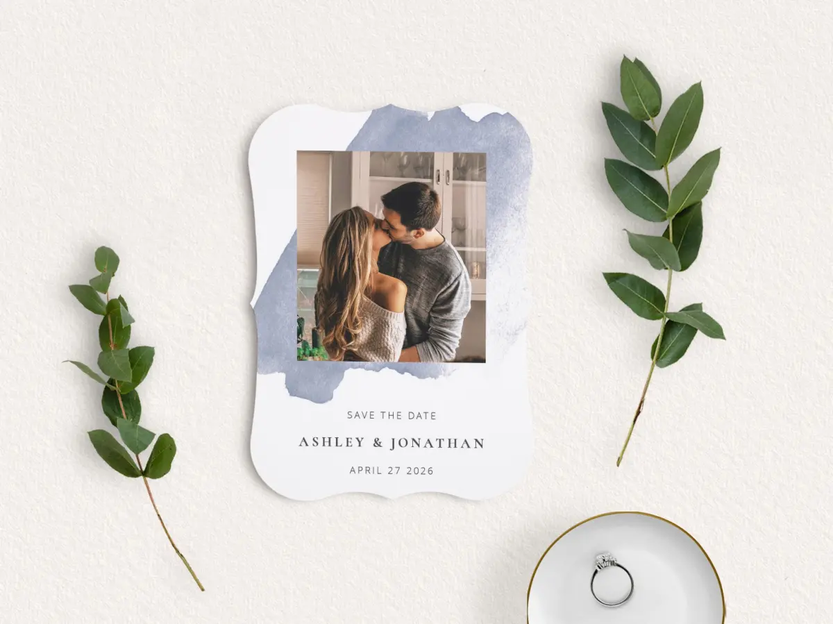 Save the Date Card with Optional Guest Addressing Service