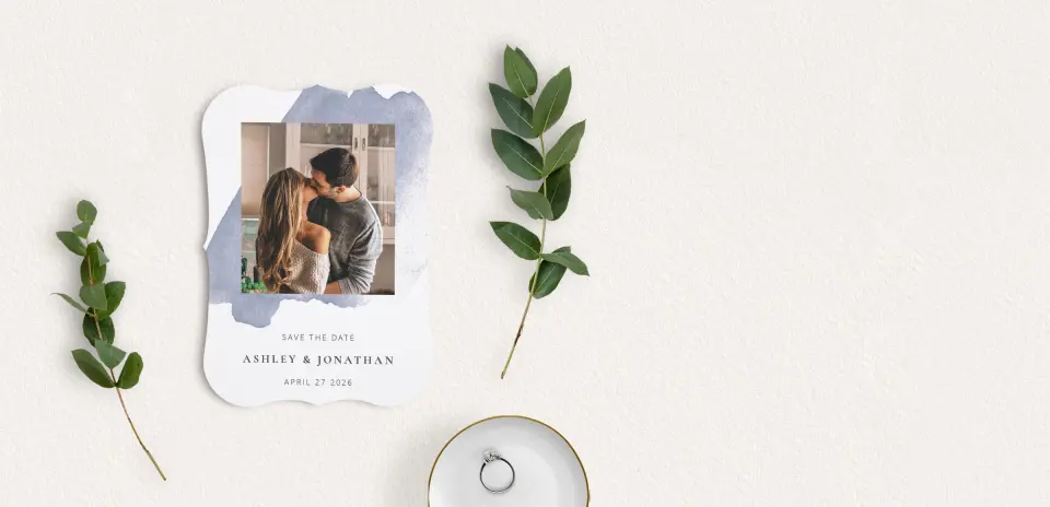 Save the Date Card with Optional Guest Addressing Service