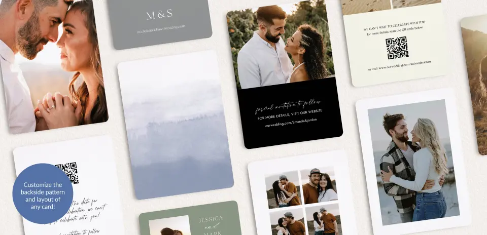 Back of Save the Date Card