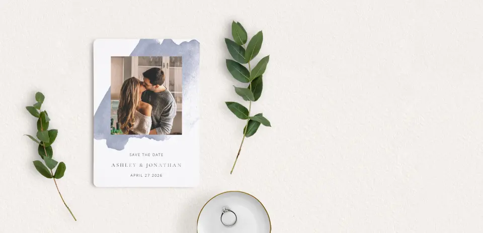 Save the Date Card with Optional Guest Addressing Service
