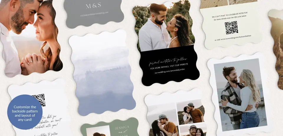 Back of Save the Date Card