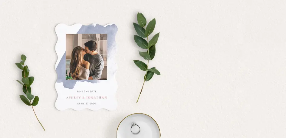 Save the Date Card with Optional Guest Addressing Service