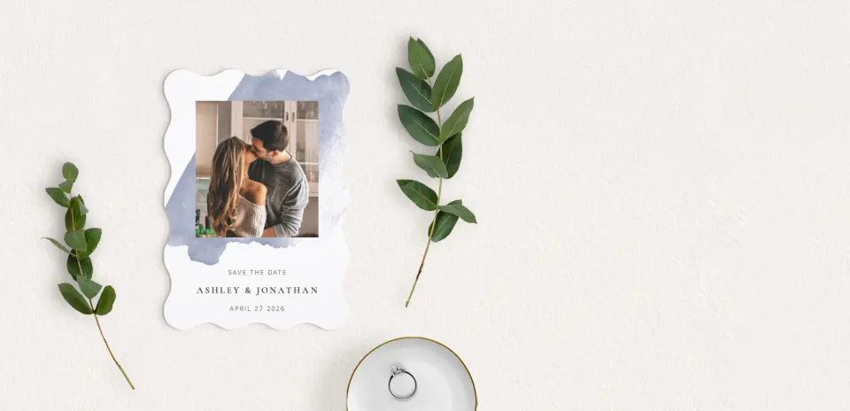 Save the Date Card with Optional Guest Addressing Service