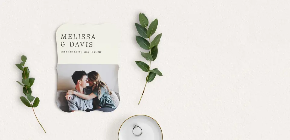 Save the Date Card with Optional Guest Addressing Service