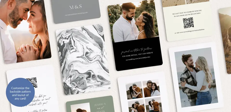 Back of Save the Date Card