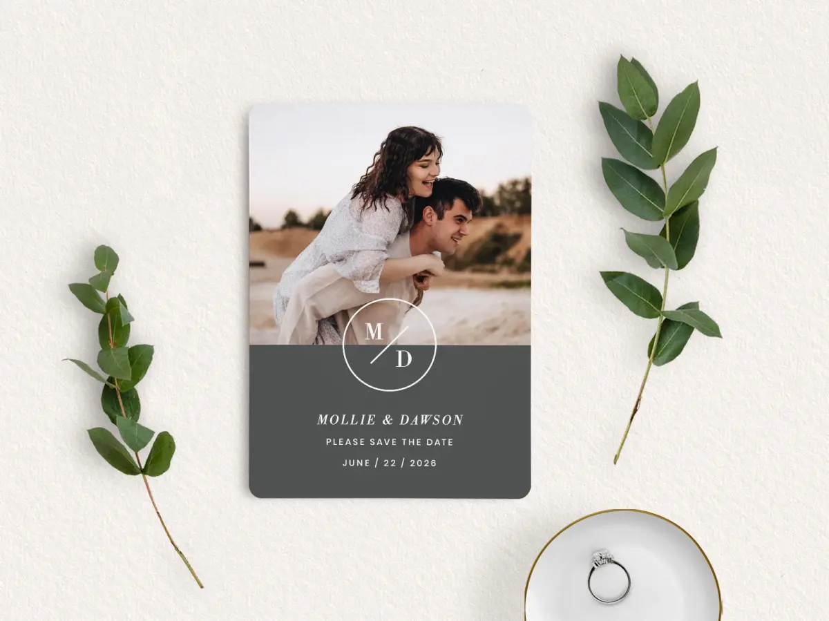 Save the Date Card with Optional Guest Addressing Service