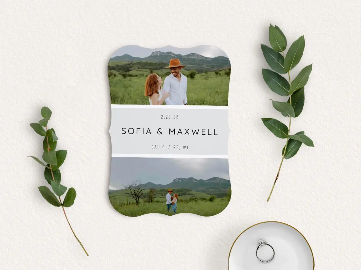 Save the Date Card with Optional Guest Addressing Service