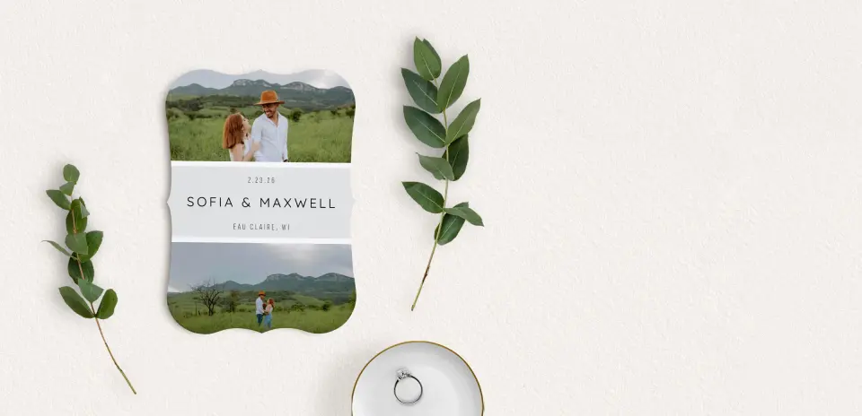 Save the Date Card with Optional Guest Addressing Service