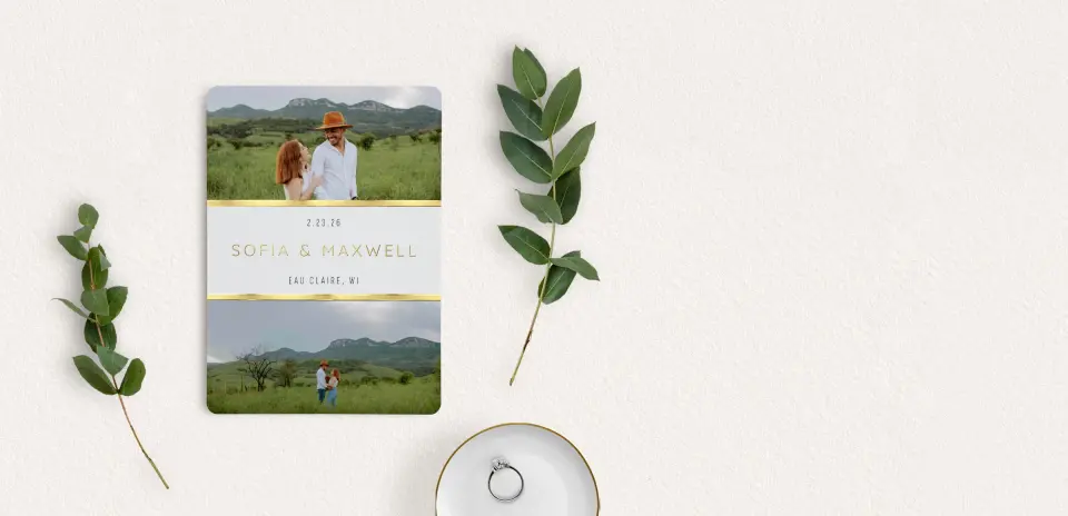 Save the Date Card with Optional Guest Addressing Service