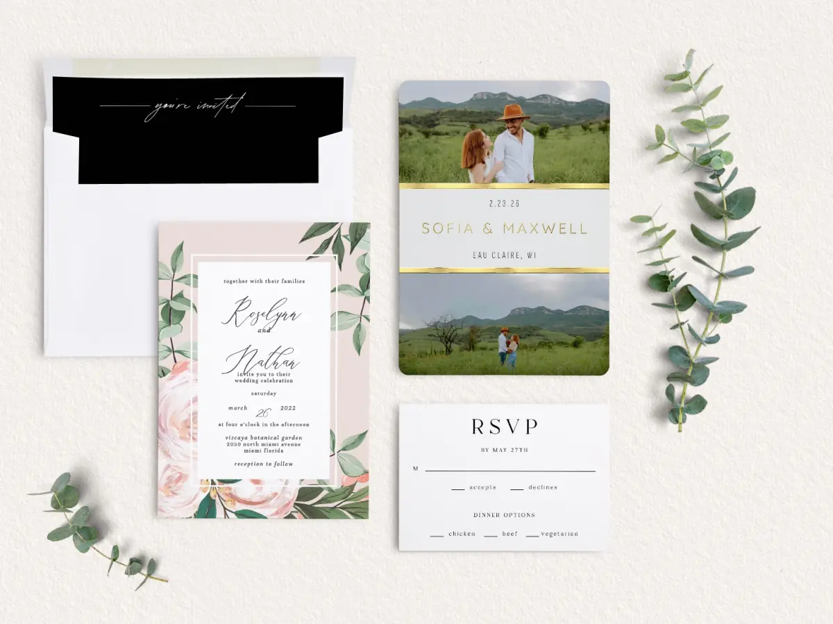 Front of Save the Date Card