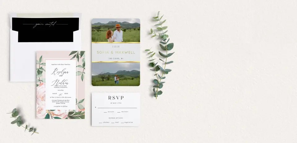 Front of Save the Date Card