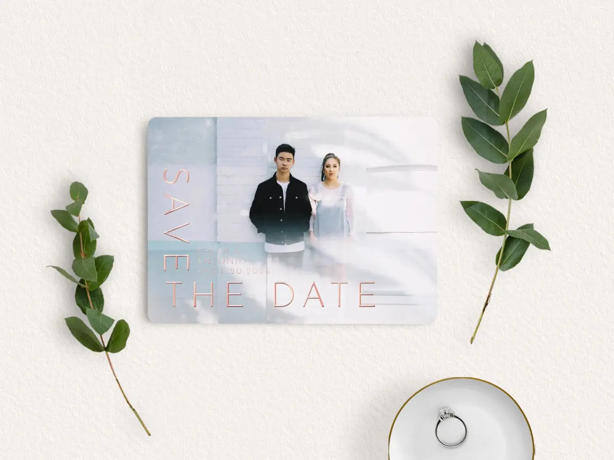 Save the Date Card with Optional Guest Addressing Service
