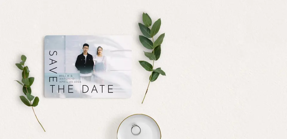 Save the Date Card with Optional Guest Addressing Service