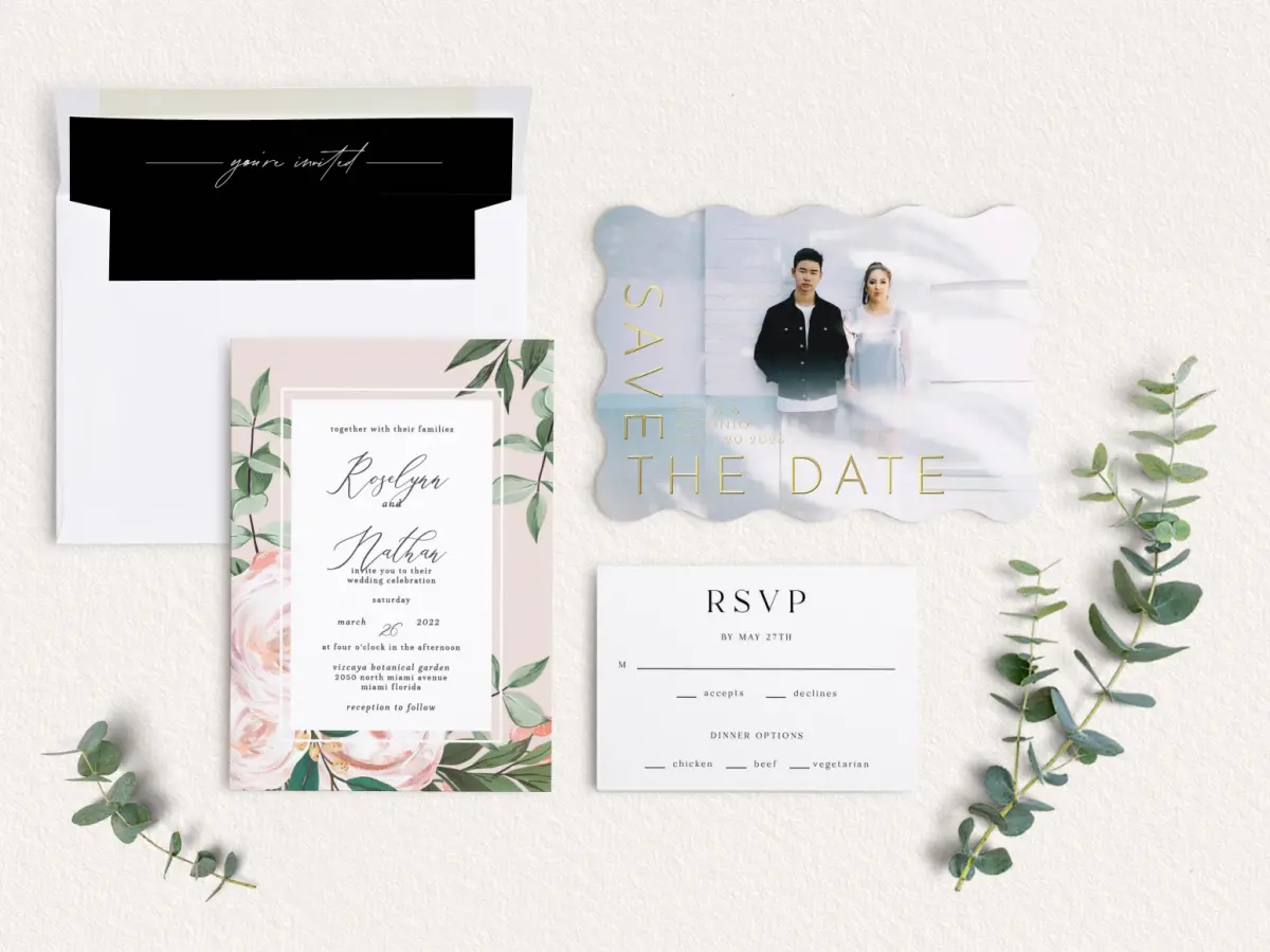 Front of Save the Date Card