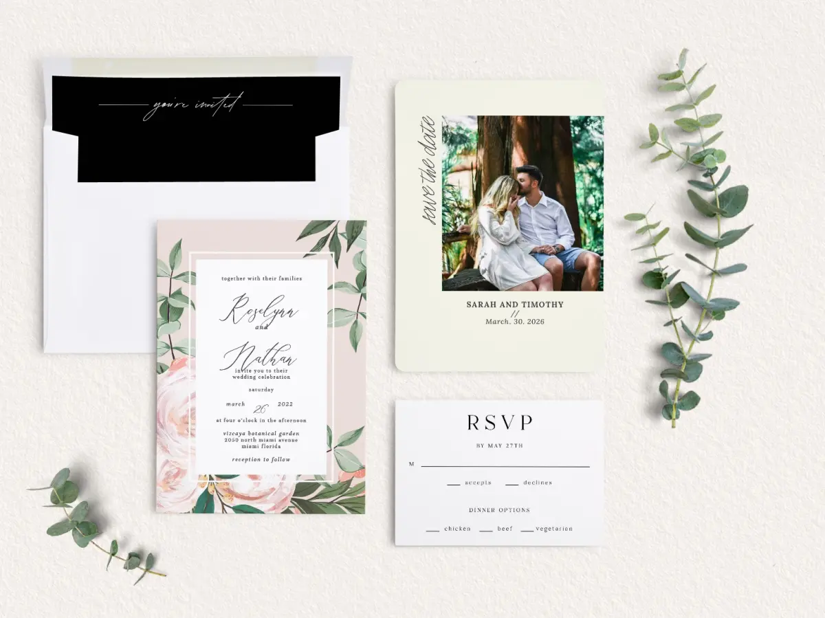 Front of Save the Date Card