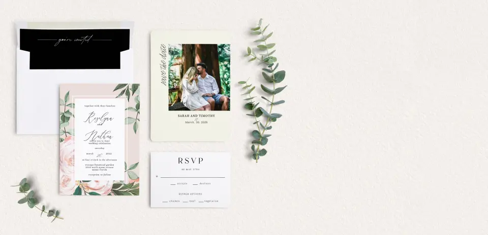Front of Save the Date Card