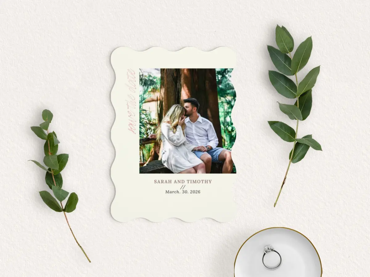 Save the Date Card with Optional Guest Addressing Service