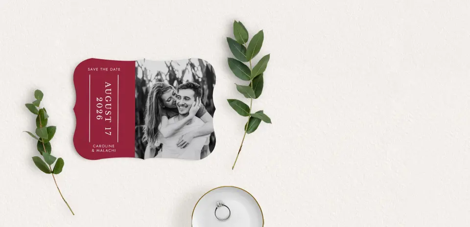 Save the Date Card with Optional Guest Addressing Service