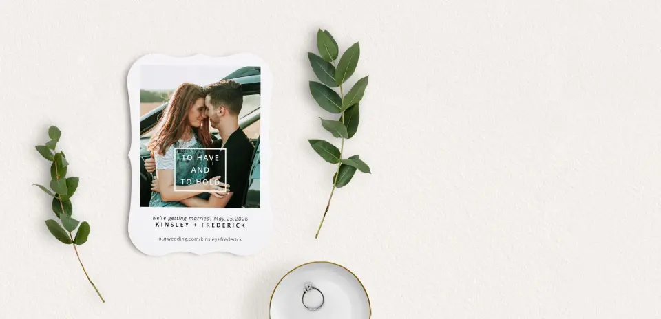 Save the Date Card with Optional Guest Addressing Service