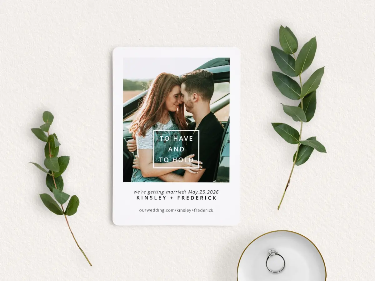 Save the Date Card with Optional Guest Addressing Service