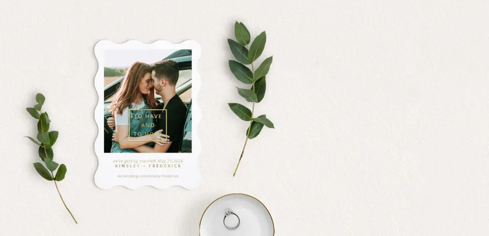 Save the Date Card with Optional Guest Addressing Service