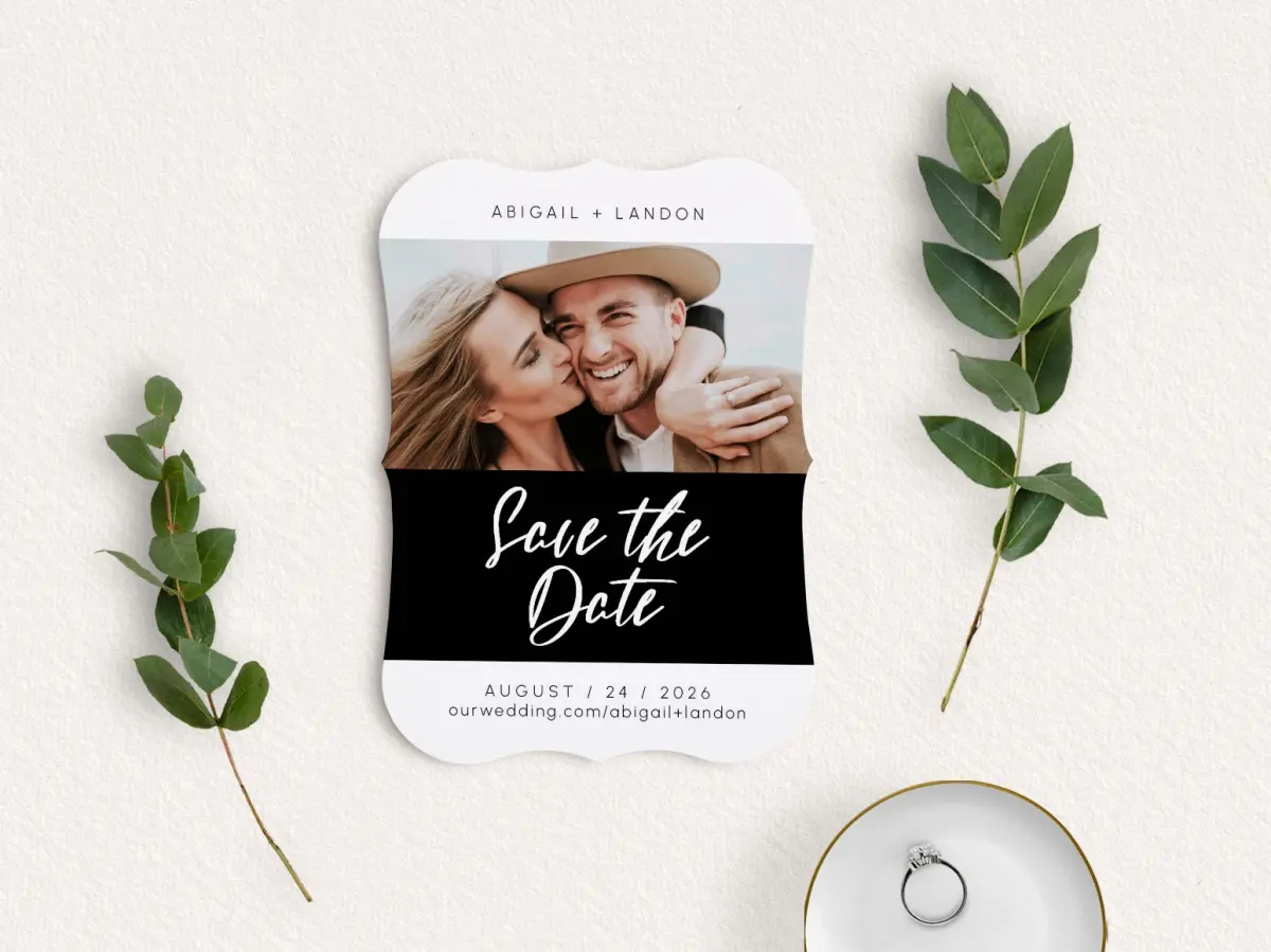 Save the Date Card with Optional Guest Addressing Service