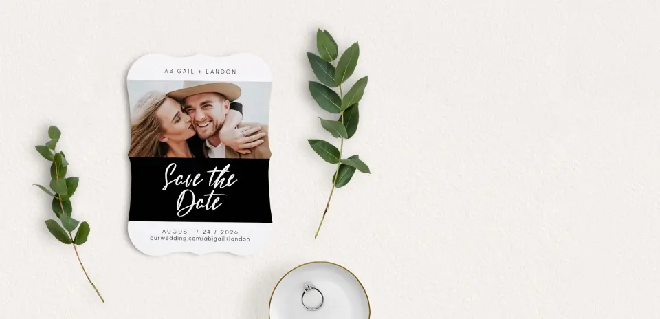 Save the Date Card with Optional Guest Addressing Service
