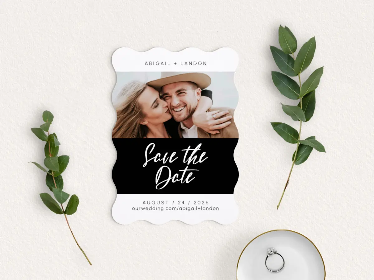 Save the Date Card with Optional Guest Addressing Service