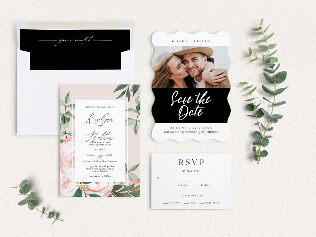 Front of Save the Date Card
