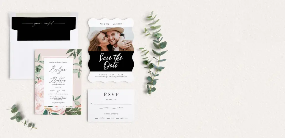 Front of Save the Date Card
