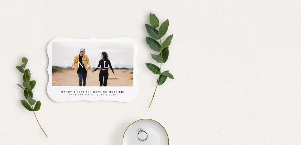 Save the Date Card with Optional Guest Addressing Service
