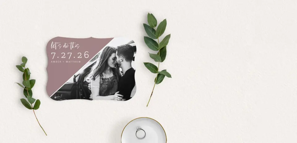 Save the Date Card with Optional Guest Addressing Service