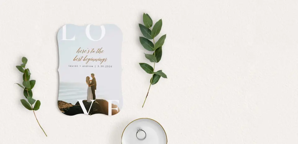 Save the Date Card with Optional Guest Addressing Service