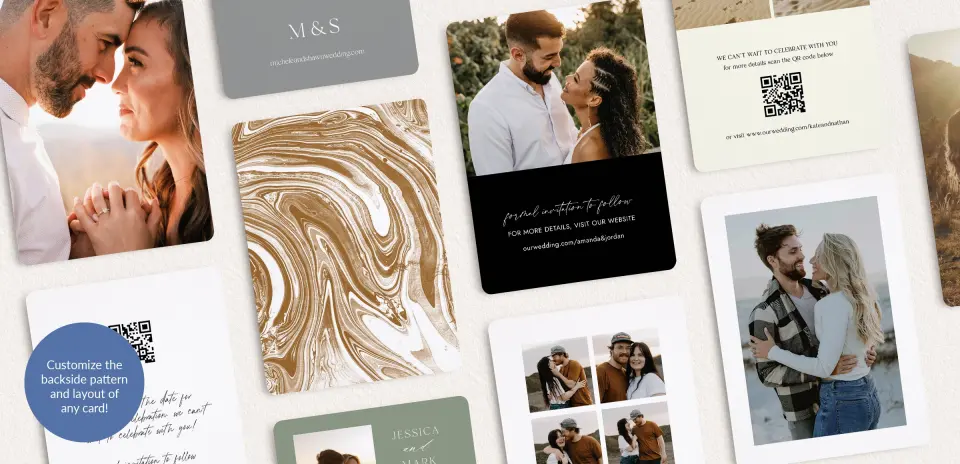 Back of Save the Date Card
