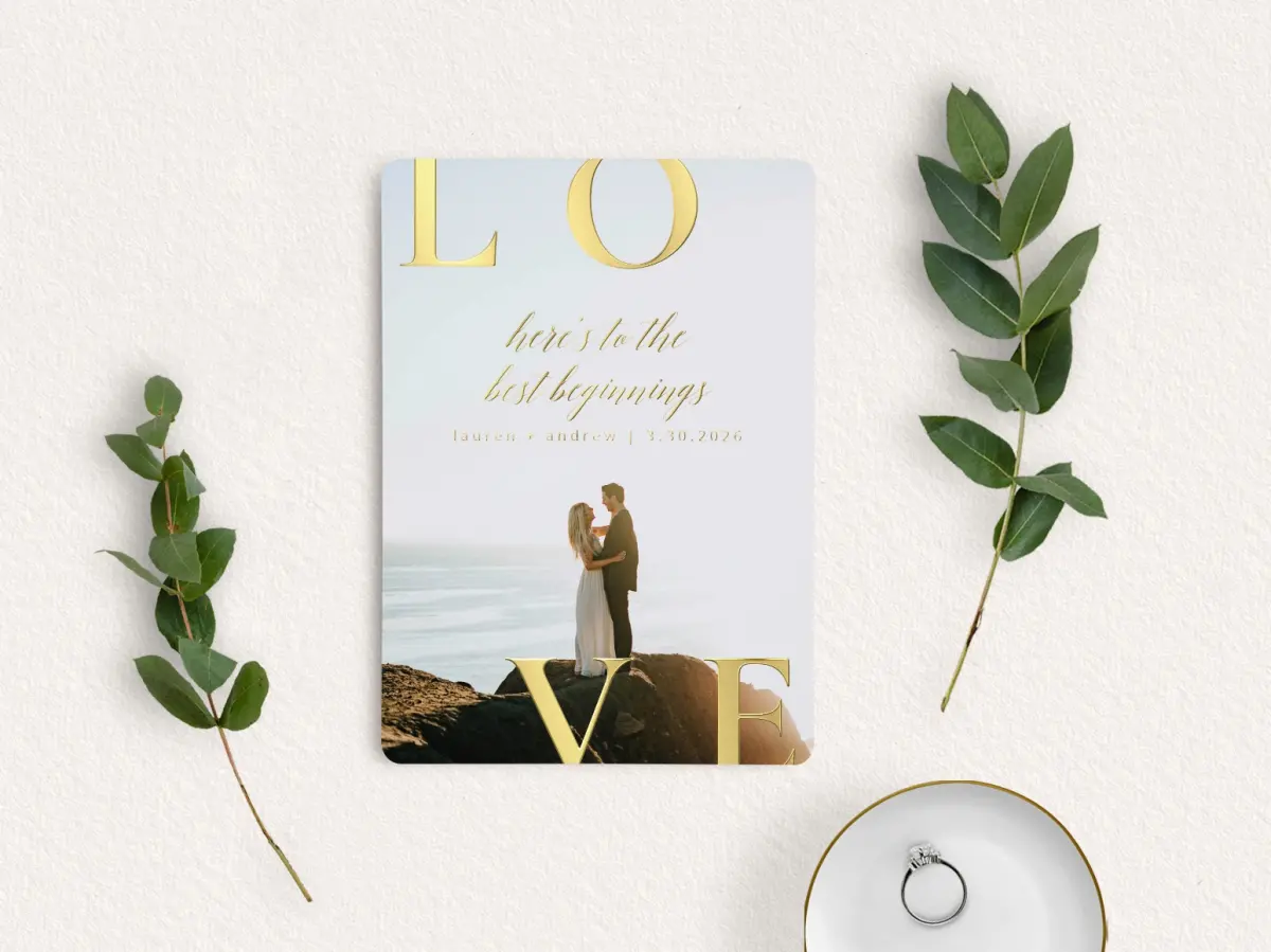 Save the Date Card with Optional Guest Addressing Service