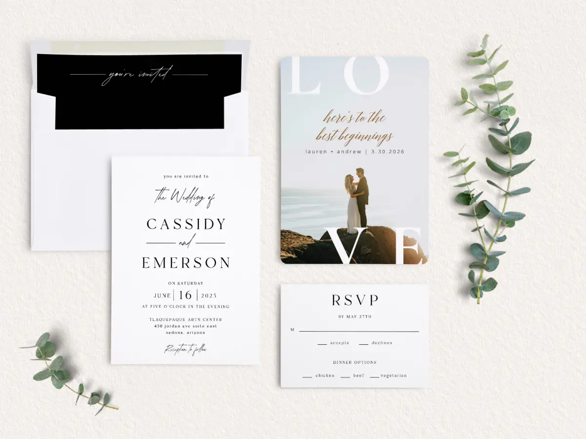 Front of Save the Date Card